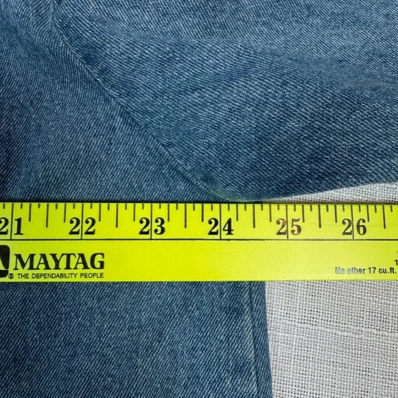 VTG Women XL Denim Coat Jacket‎ Applique Birdhouse Patchwork Cottage Barn Chore - Picture 9 of 16